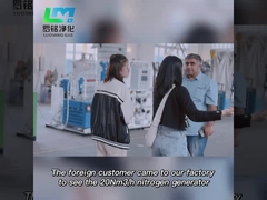 Il cliente straniero è venuto in fabbrica per vedere il generatore di azoto da 20Nm3/h